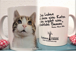 Keramiktasse „Hector“ mit Spruch