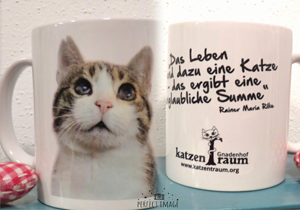 Keramiktasse „Hector“ mit Spruch